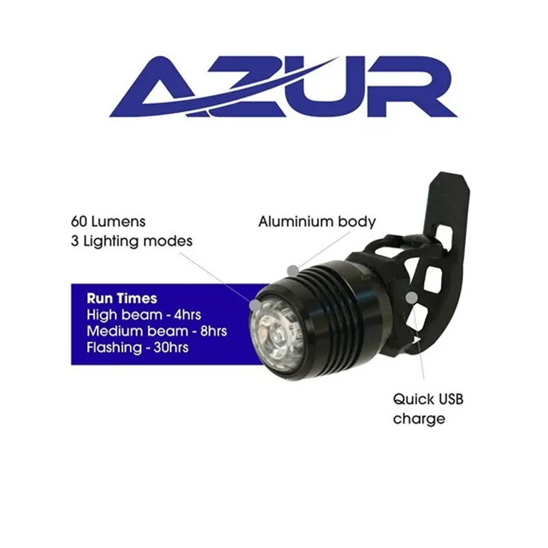 Azur Cyclops Led/Usb Headlight 1