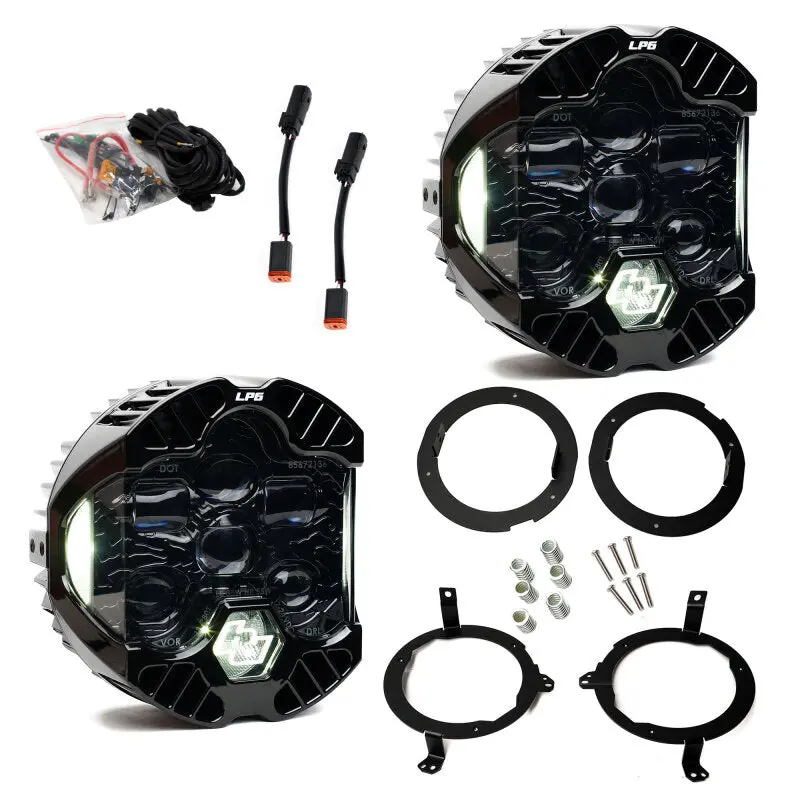 Baja Designs 18-25 Jeep Wrangler Jl/20-25 Gladiator Jt (W/Halogen) Dot Lp6 Led Headlight Kit - White 1