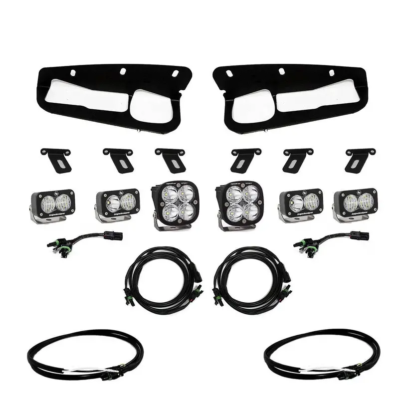 Baja Designs Squadron Sport / Dual S2 Sport Triple Bumper Fog Light Kit - 2021+ Bronco (Hd Modular Bumper) 2