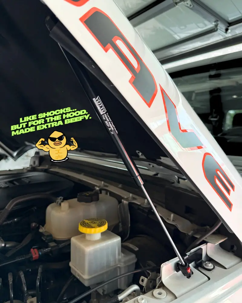 Beefy Hydraulic Hood Quicklift Kit - 2018+ Wrangler Jl / Gladiator Jt 1