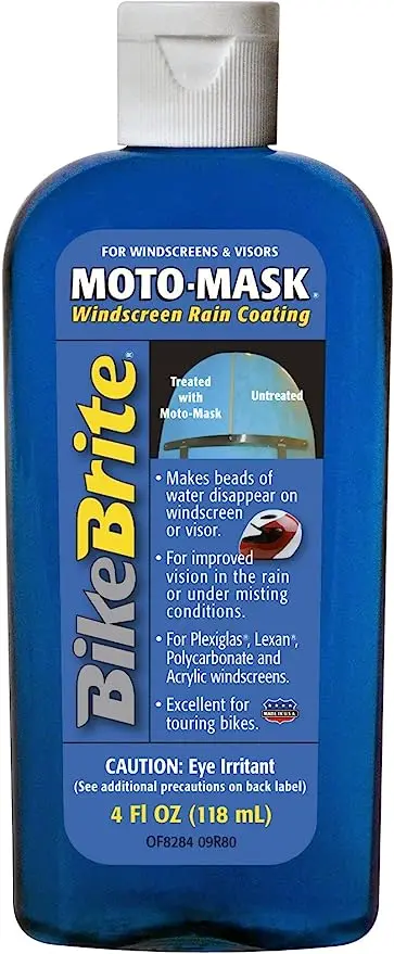 Bike Brite Moto Mask Rain Coating For Windshields And Faceshield's 1