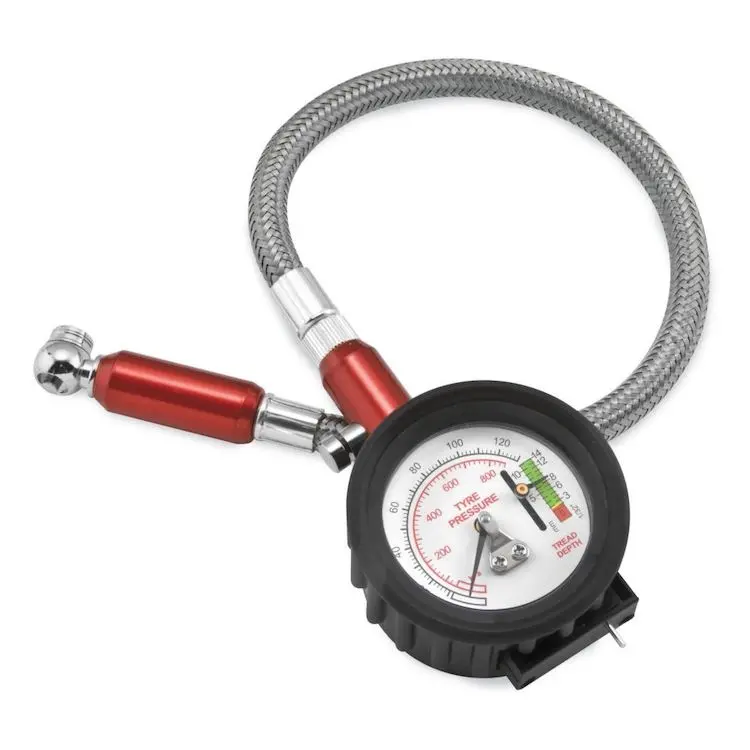 Bikemaster 2-In-1 Tire Gauge (0-60 Psi)-With Tire Tread Depth Tool 1