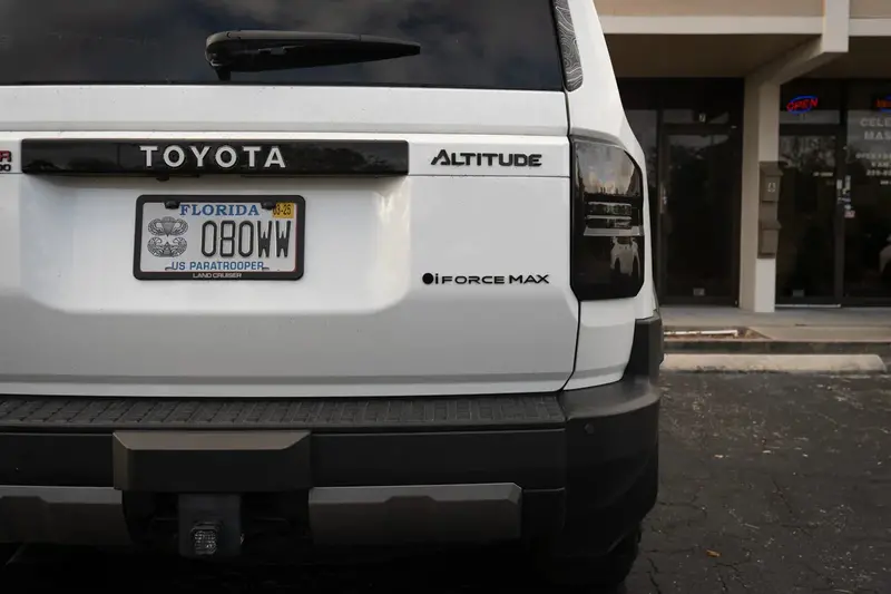 Black Iforcemax Acrylic Tailgate Emblem - 2024+ Land Cruiser 1