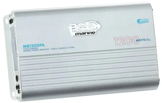 Boss Audio Mr1200pa 4-Channel 1200 Watts Marine Amplifier 1