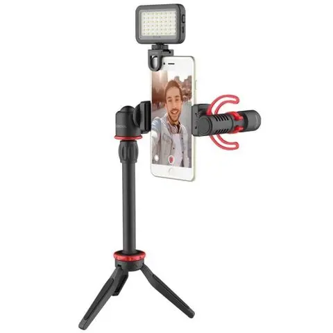Boya Vg350 Vlogging Kit 2 Incl. Mini Tripod By-Mm1 + Mic Led Light 2