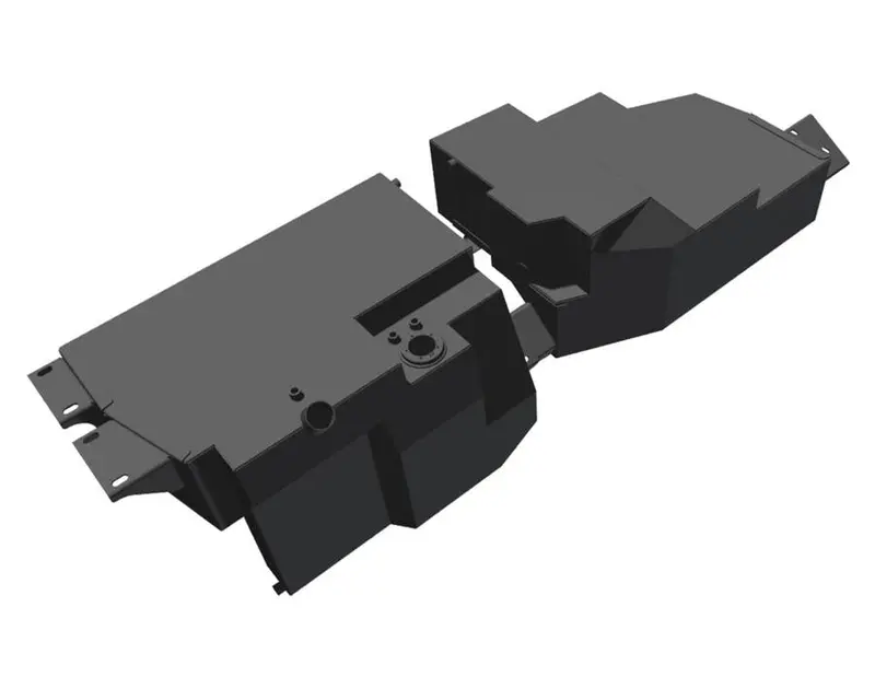 Brown Davis 110L Relocation Long Range Fuel Tank To Suit Toyota Landcruiser 79 Series (2012-Present) Dual Cab - Allows Spare To Mount Under Rear 1