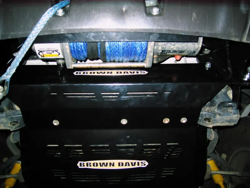 Brown Davis Front Underbody Protection To Suit Toyota Prado 120 Series With Sovereign Toyota Bull Bar 1