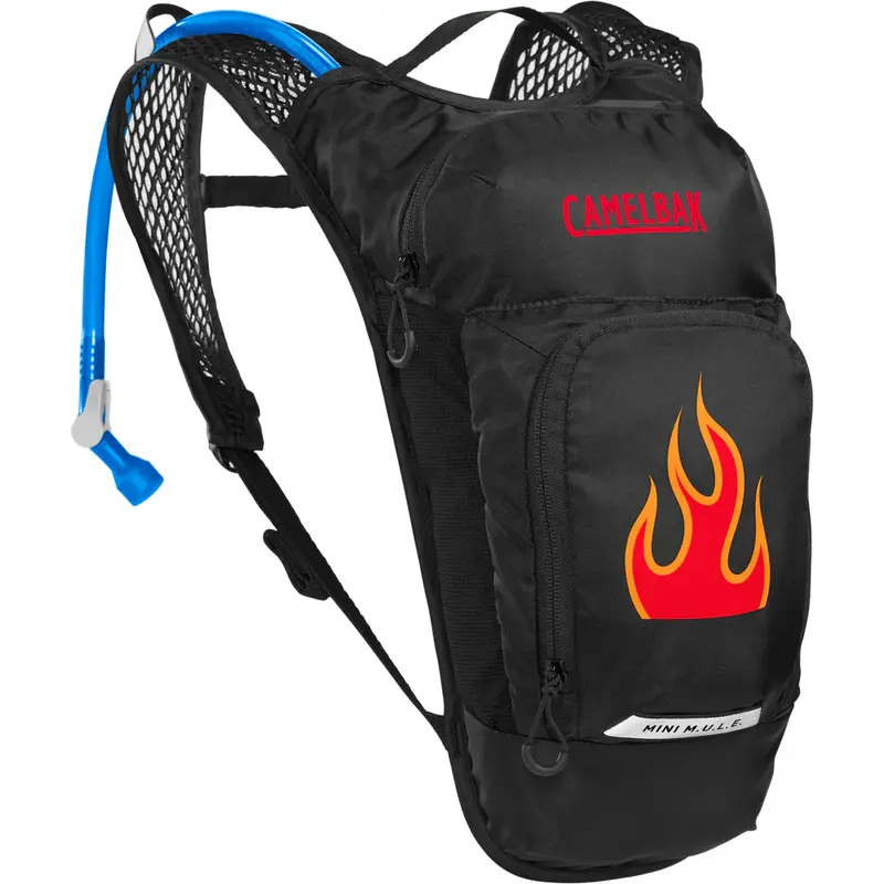 Camelbak Mini M.U.L.E 1.5 Litre Children's Hydration Pack - Black/Flames 1