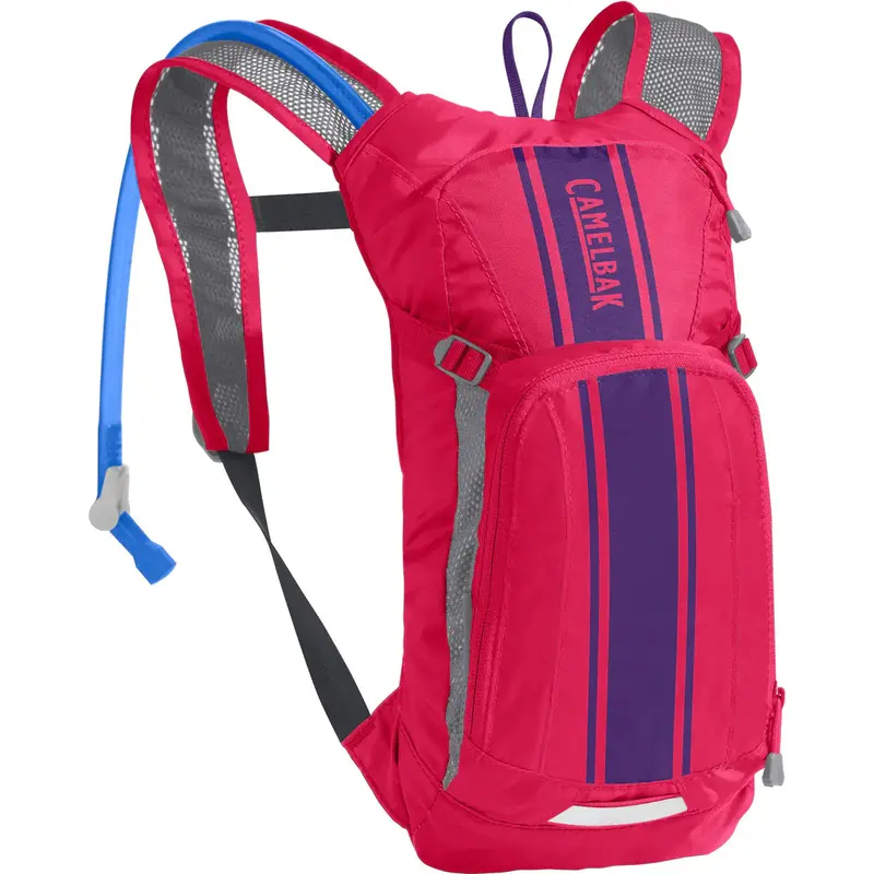 Camelbak Mini M.U.L.E 1.5 Litre Children's Hydration Pack - Hot Pink/Purple Stripe 1