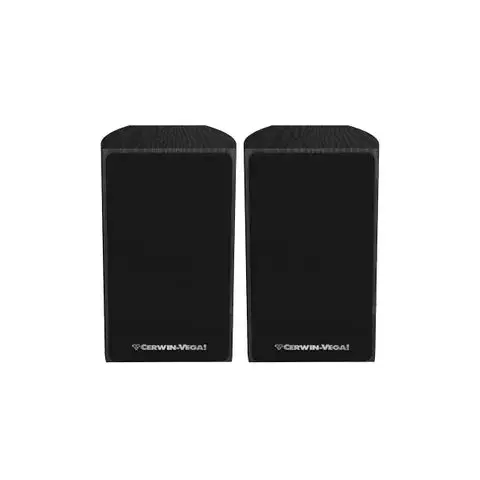 Cerwin Vega La Series Home Audio 4" 2-Way Bookshelf Speaker Pair Black 1