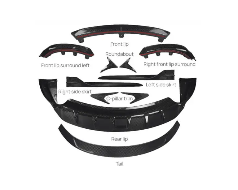 Cfb-163 - Carbon Fiber Body Kits For 2016-2023 Tesla Model 3 1