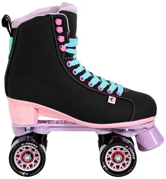 Chaya Melrose Black/Pink/Lavender Roller Skates 1