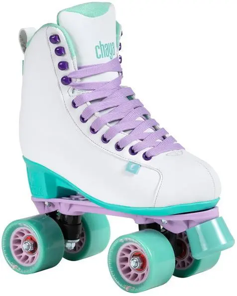Chaya Melrose White/Teal Roller Skates 1