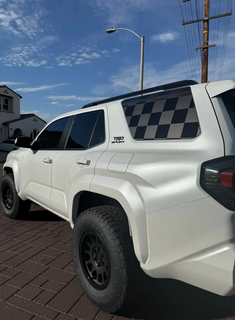 Checkered Flag Rear Window Overlays - 2025+ 4Runner 1