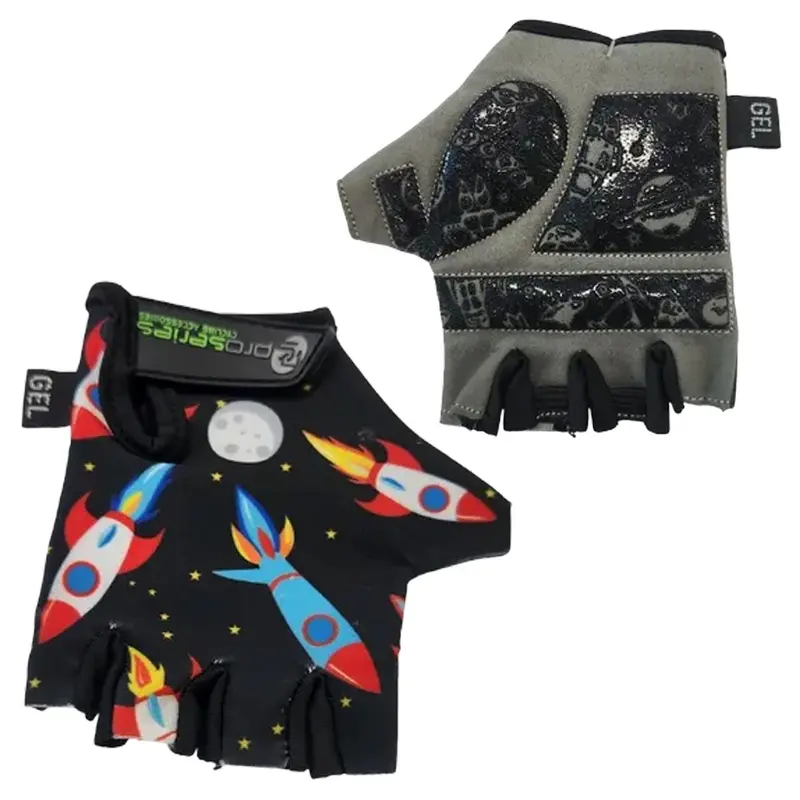 Children's Cycling Gloves - Rocket Ships 1