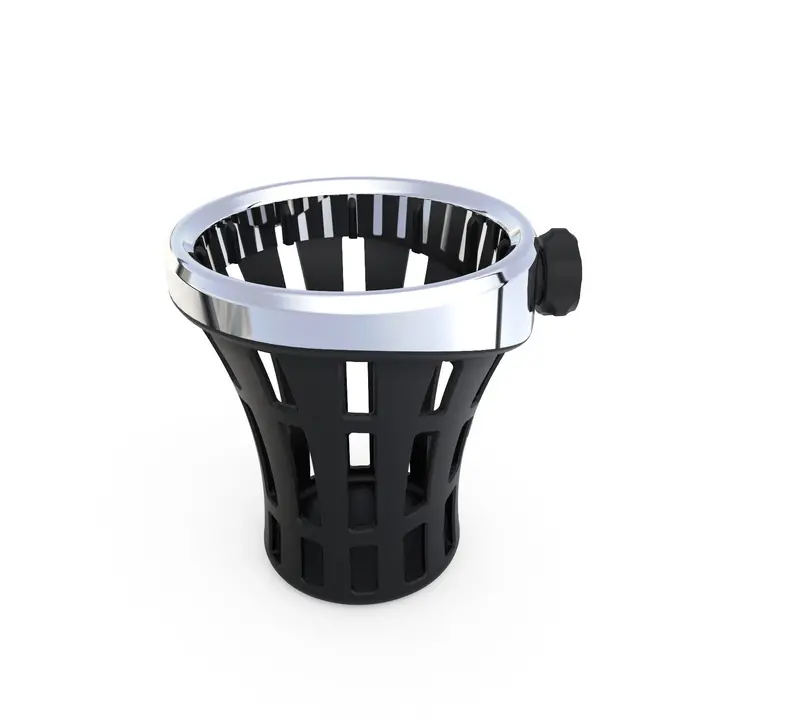 Ciro Big Ass Drink Holder-Rider And Passenger Mount Options-Harley & Metric-Chrome 1