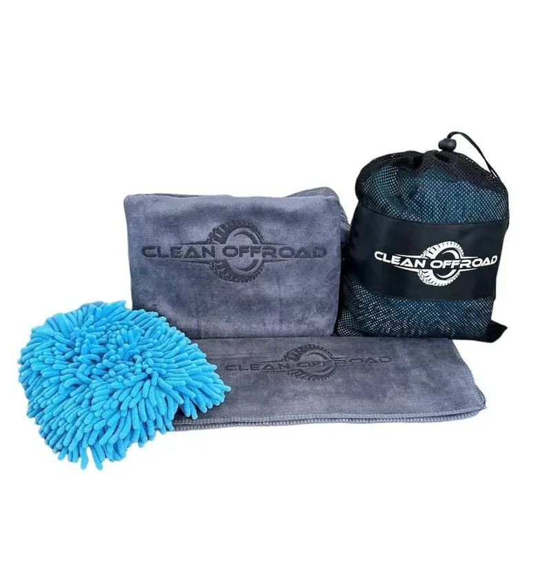 Clean Offroad - Microfibre Wash Mitt And Towel Combo 1