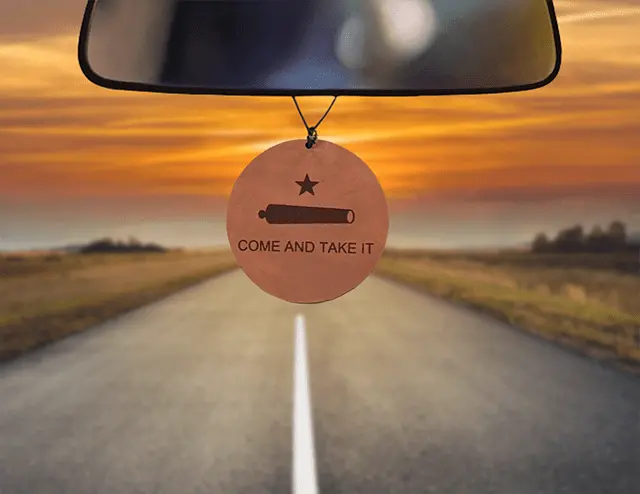 Come And Take It Leather Car Freshener 1