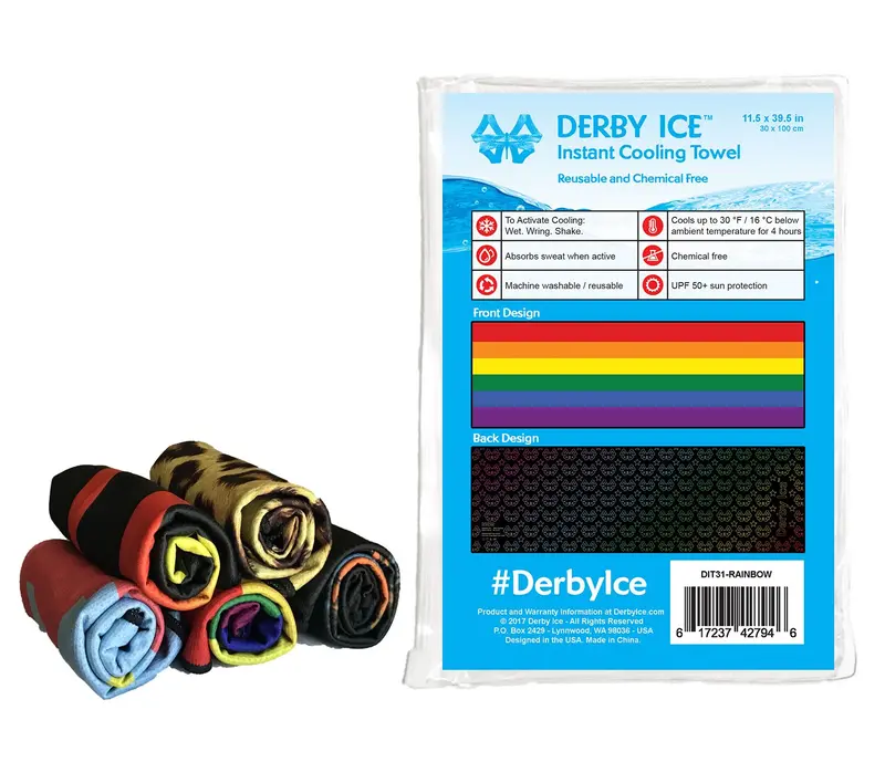 Derby Ice Towel Rainbow Pattern 1