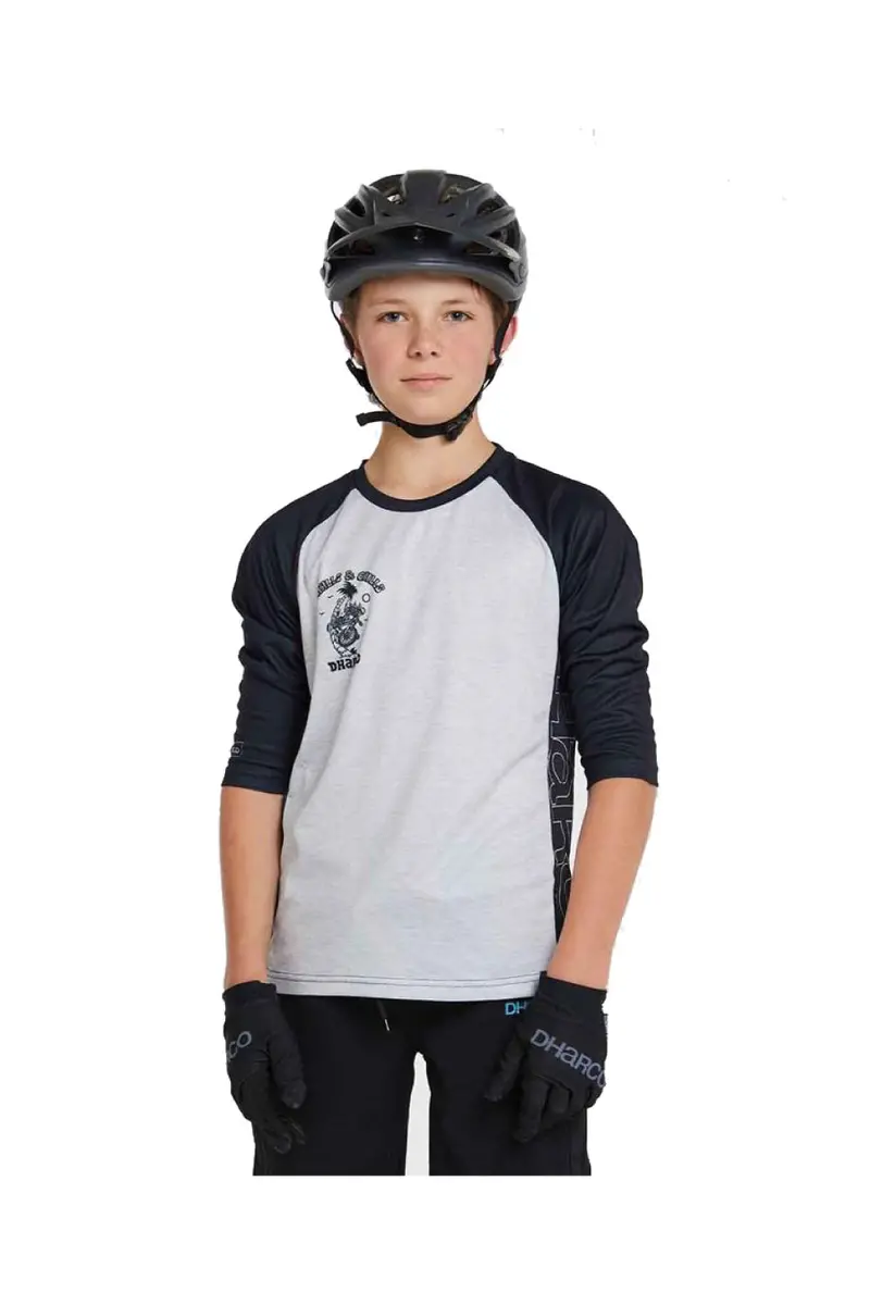 Dharco 2022 Youth 3/4-Sleeve MTB Jersey – Breathable Trail Fit