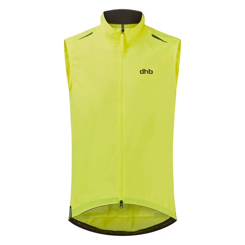 Dhb Mens Aeron Packable Gilet - Fluro Yellow 1