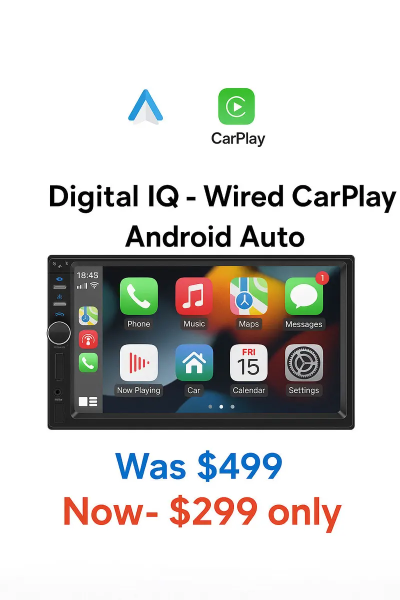 Digital Iq – 7″ Wired Apple Carplay & Android Auto Car Stereo 1