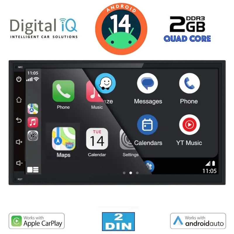Digital Iq Bx-H115 Wireless Apple Carplay & Wireless Android Auto Stereo 1