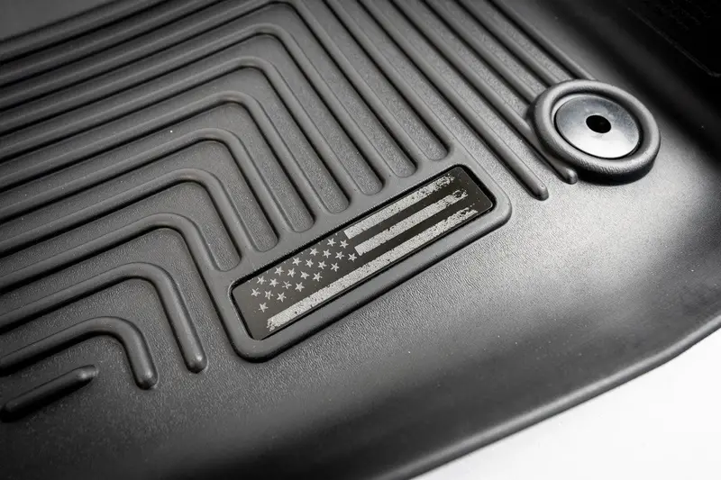 Distressed American Flag Husky Floor Mat Logo (Etched Acrylic) - Universal 1