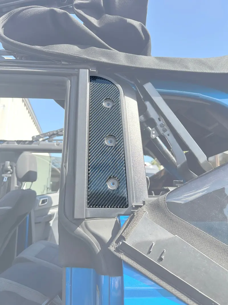Domed Interior Rear Pillar Inserts - 2021+ Bronco 3