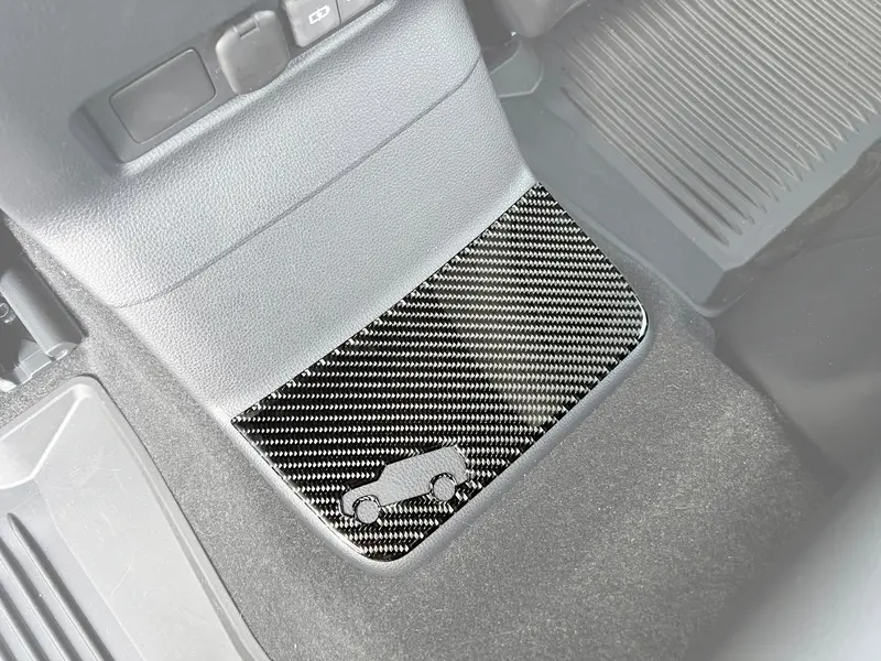 Domed Rear Center Console Kick Plate Overlays - 2024+ Land Cruiser 1