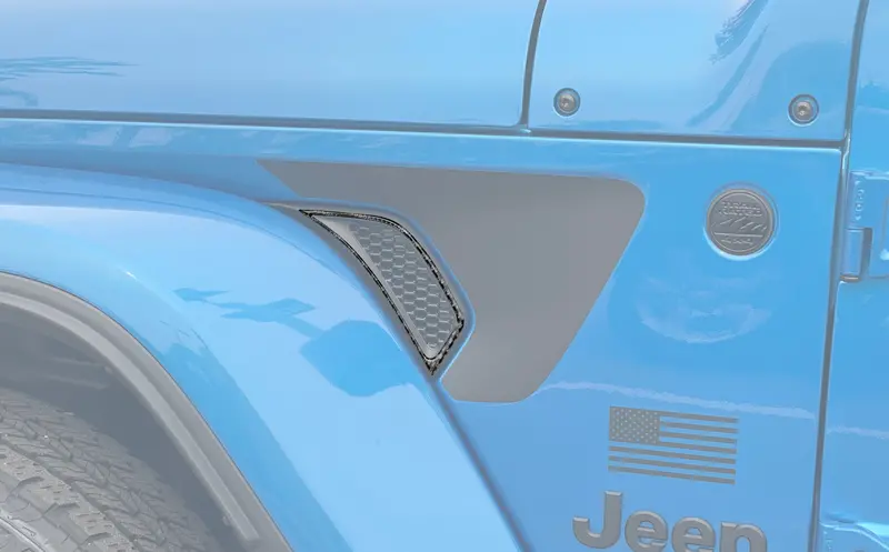 Domed Side Fender Vent Accent Overlays - 2018+ Wrangler Jl / Gladiator Jt 1