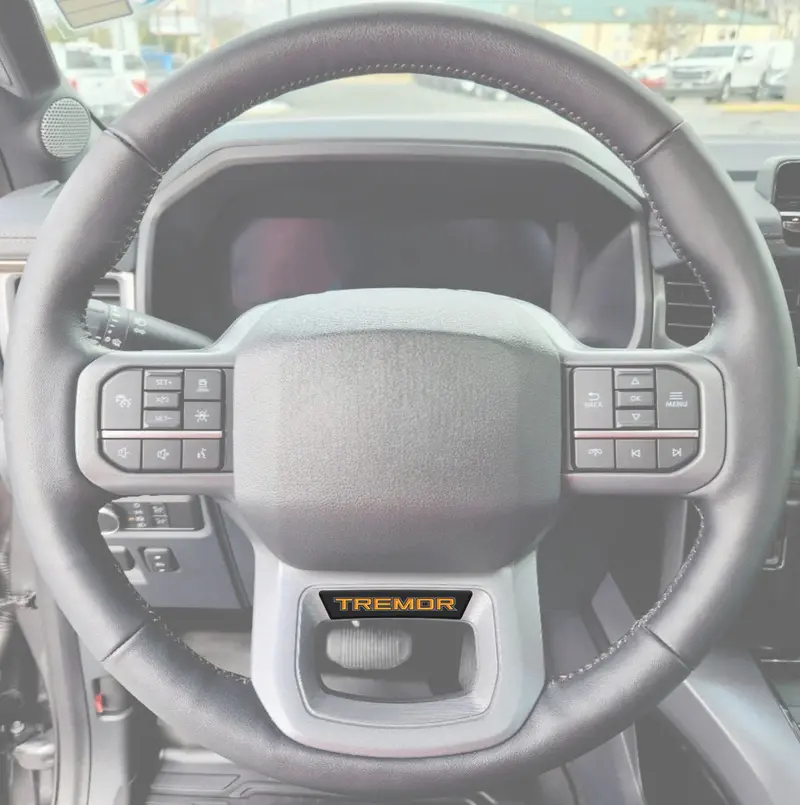 Domed Steering Wheel Accent Trim - 2021-2026 F-150 1