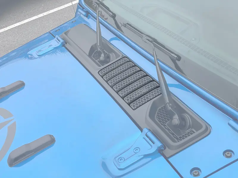 Domed Upper Cowl Center Vent Overlay - 2018+ Wrangler Jl / Gladiator Jt 1