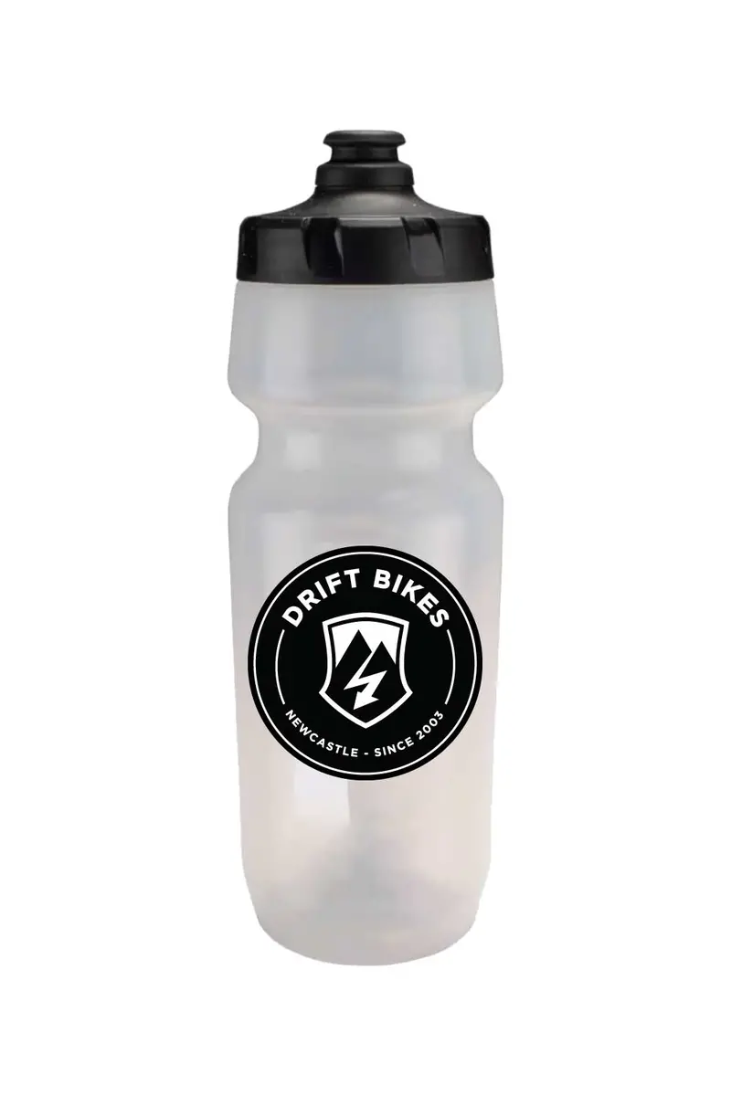 Drift Bikes Corpo Purist 22Oz (650Ml) Drink Bottle Clear/Black 1