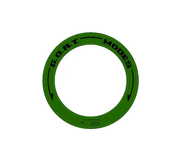 Drive Mode To Goat Mode Dial Ring Overlay - 2024+ Ranger 11
