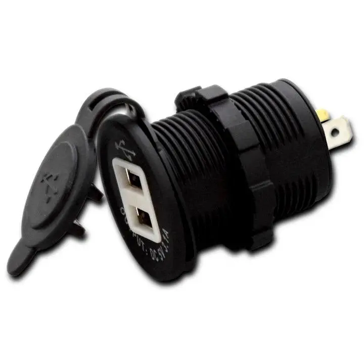 Dual Usb Charging Socket 2.1A - Black 1