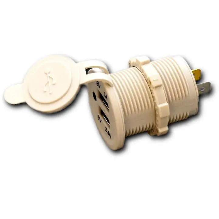 Dual Usb Charging Socket 2.1A - Cream 1