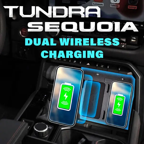 Dual Wireless Phone Charger For 2022+ Toyota Tundra & 2023+ Toyota Sequoia 1