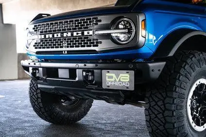 Dv8 License Plate Relocation Bracket For Oem Hd Modular Bumper - 2021+ Bronco (Non-Raptor) 2