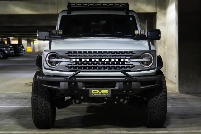 Dv8 License Plate Relocation Bracket V2 Center For Oem Hd Modular Bumper - 2021+ Bronco (Non-Raptor) 2