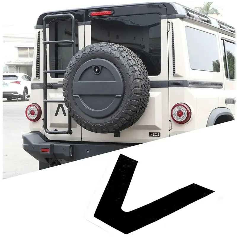 Emergency Reflective Lambda Rear Tailgate Overlay - 2024+ Grenadier 5