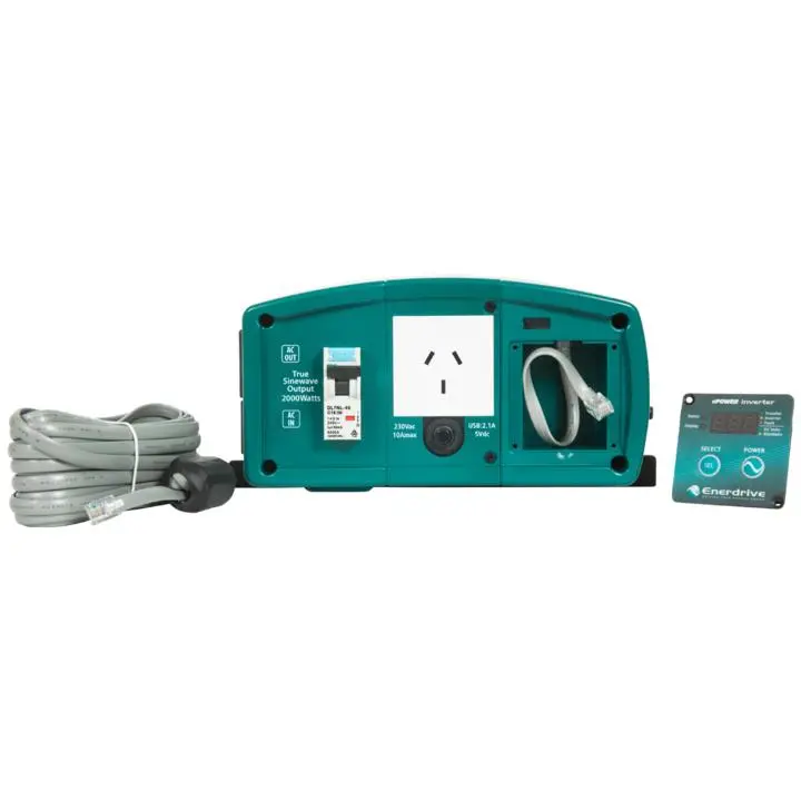 Enerdrive 2000W 24V True Sine Wave Inverter With Ac Transfer & Safety Switch 1