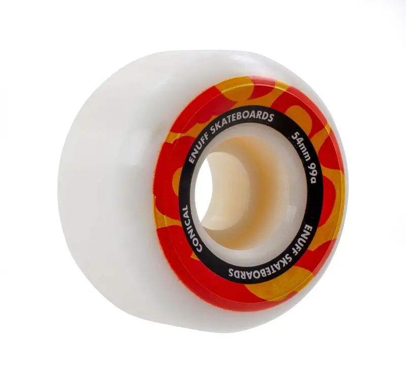 Enuff Wheels Conical 54Mm White Orange 4 Pack 1