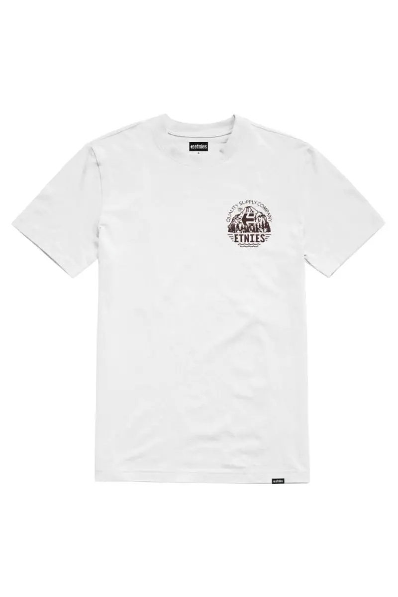 Etnies Mountain Quality White Short Sleeve T-Shirt – Heritage Fit
