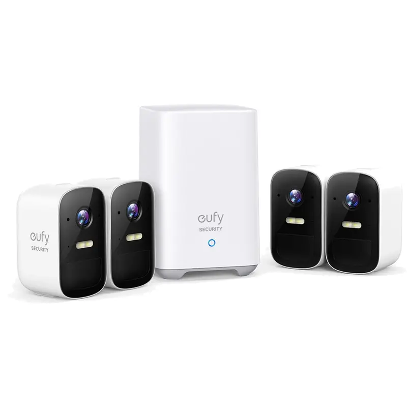 Eufy Cam 2C Pro 2K Wireless Home Security Kit 4 Pack Plus Homebase 2 Unit (T8863cd1) 1