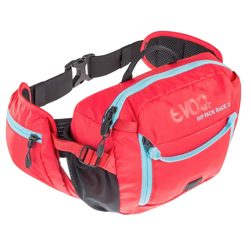 Evoc Hip Pack Race 3 Litre With 1.5 Litre Bladder, Red/Neon Blue 1