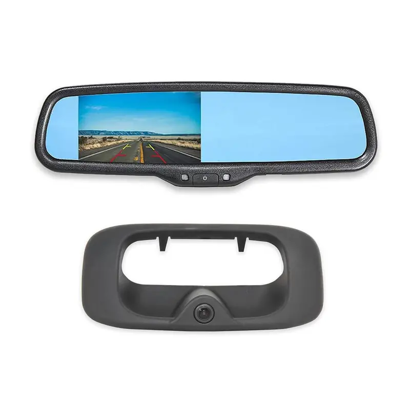 Ew-Mm02t109kit Tailgate Handle Backup Camera With 4.3'' Rear View Mirror Monitor Kit 1