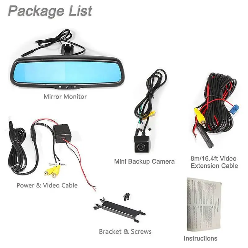 Ew-Mm02u005kit Universal Backup Camera With Mirror Monitor Kit 2