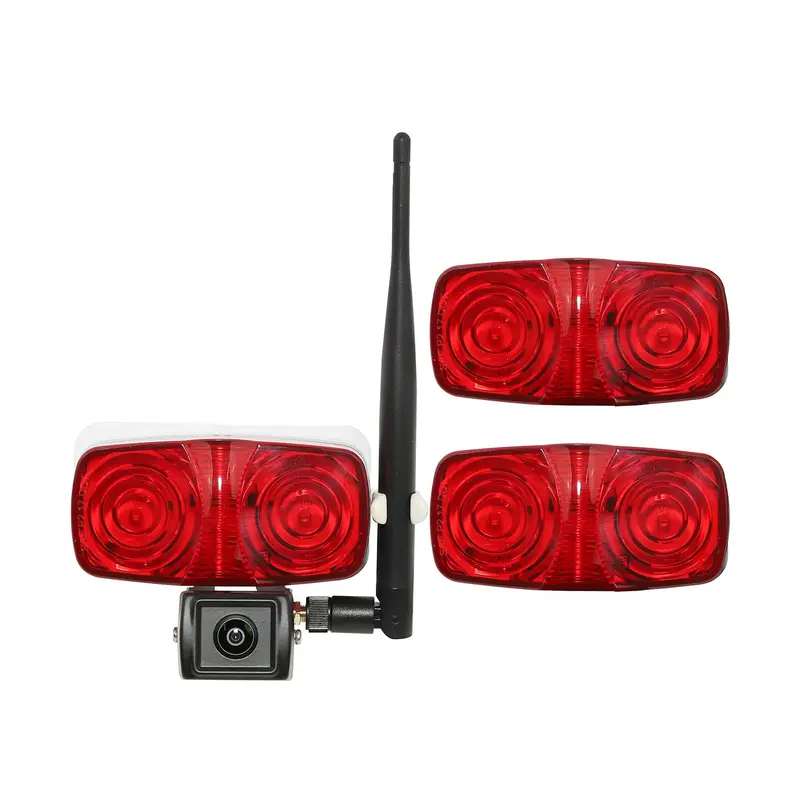 Ew-U001r3 Wireless Rv Trailer Backup Camera With Red Marker Lights 1
