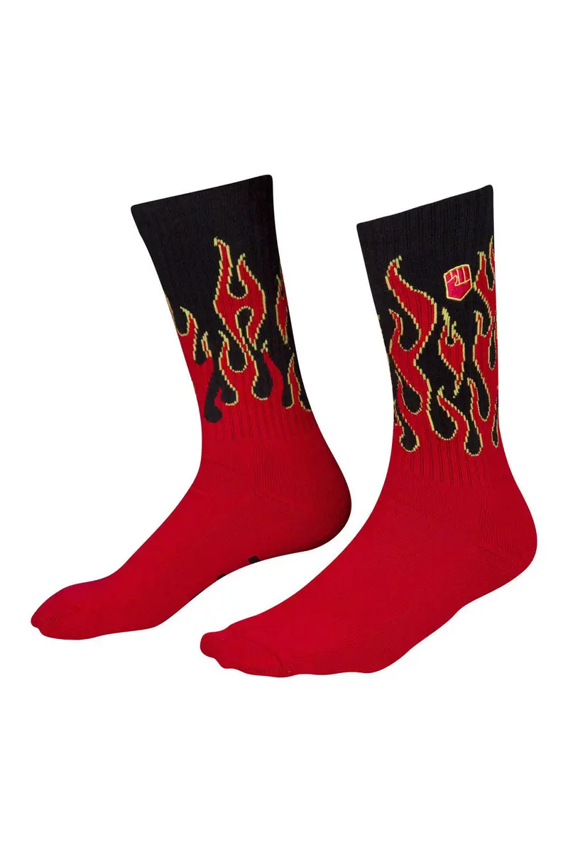 Fist Flaming Hawt Crew Socks 1